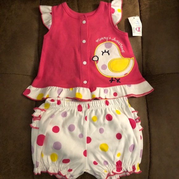 Max Mini Matching Sets Baby Girls Sz 03m 2pc Outfit Nwt Poshmark